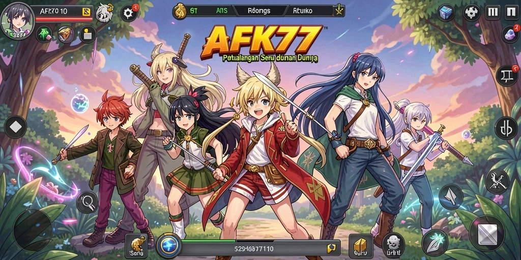 Tampilan gameplay <strong>AFK77</strong> yang memikat dan penuh aksi.