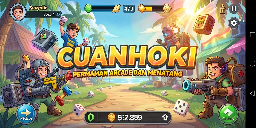 Tampilan gameplay seru dan menantang di CUANHOKI.
