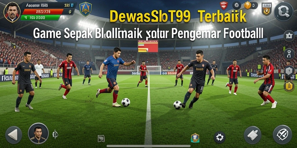 Screenshot Gameplay DEWASLOT99 yang menampilkan pertandingan sepak bola yang seru.