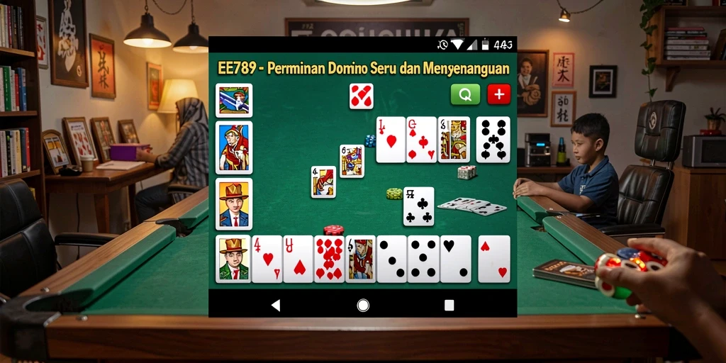 Tampilan gameplay seru dalam permainan domino EE789.