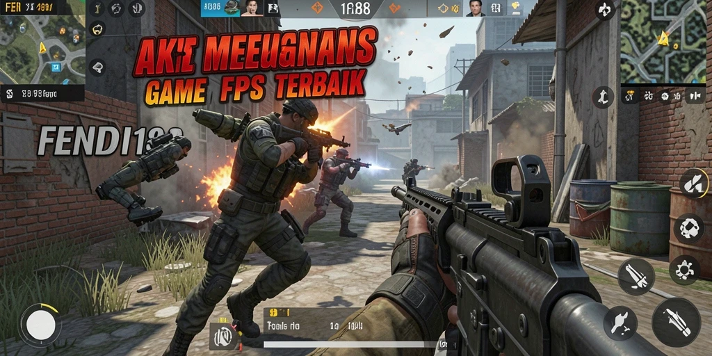 Tampilan gameplay menegangkan di FENDI188 dengan aksi tembak-menembak intens.