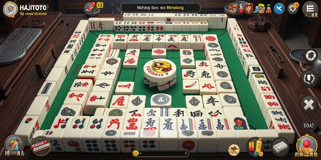 Screenshot dari gameplay HAJITOTO yang menampilkan papan Mahjong yang cerah dan menarik.