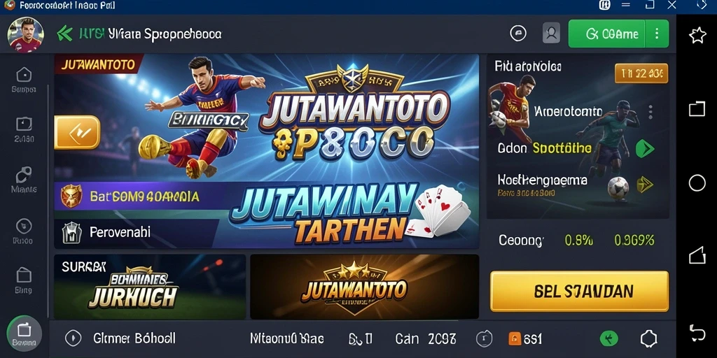 Tampilan utama JUTAWANTOTO menunjukkan berbagai pilihan taruhan olahraga.