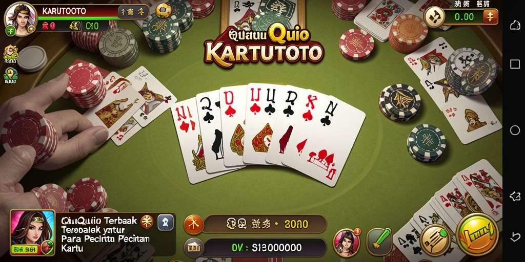 Gameplay KARTUTOTO yang seru dan menantang dalam permainan QiuQiu.