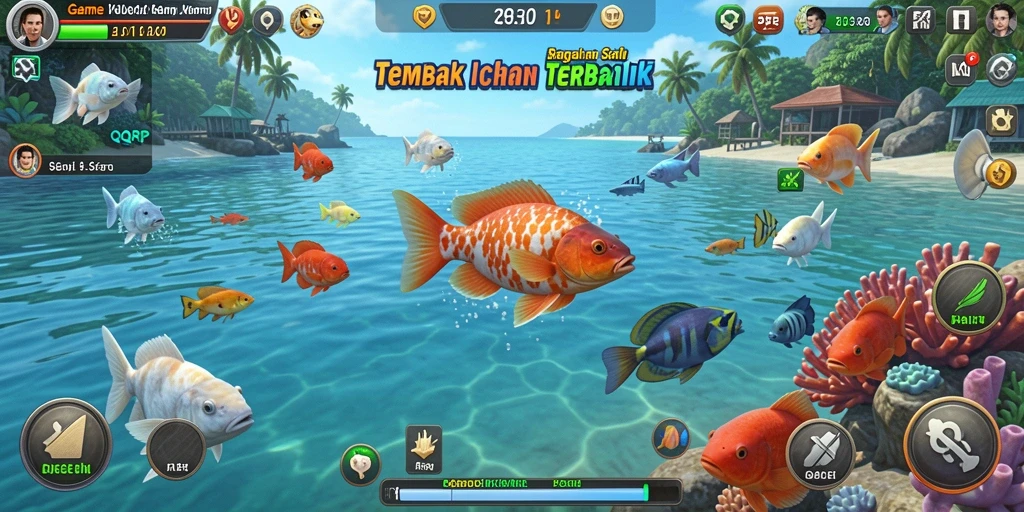 Tampilan gameplay seru dari QQRP saat berburu ikan besar.