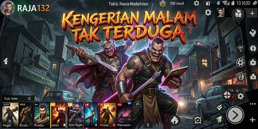 Tampilan gameplay RAJA132 yang menegangkan dan menyeramkan.