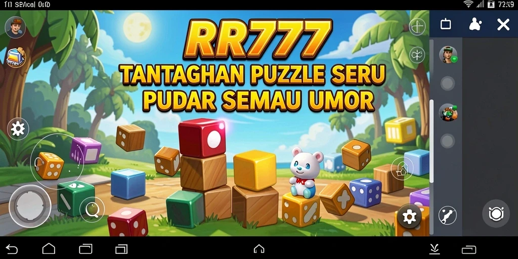 Tampilan gameplay RR777 yang menarik dengan beragam puzzle.