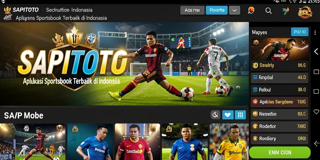 Tampilan gameplay Sportsbook di SAPITOTO yang menarik dan interaktif.